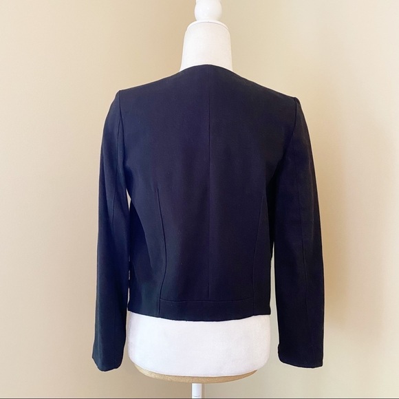 H&M Beaded Embroidered Crop Black & White Jacket - 6 - Picture 6 of 16